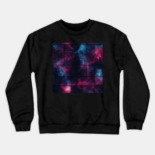 Unfathomable Abyss - Infinite Space Seamless Pattern Crewneck Sweatshirt by nelloryn